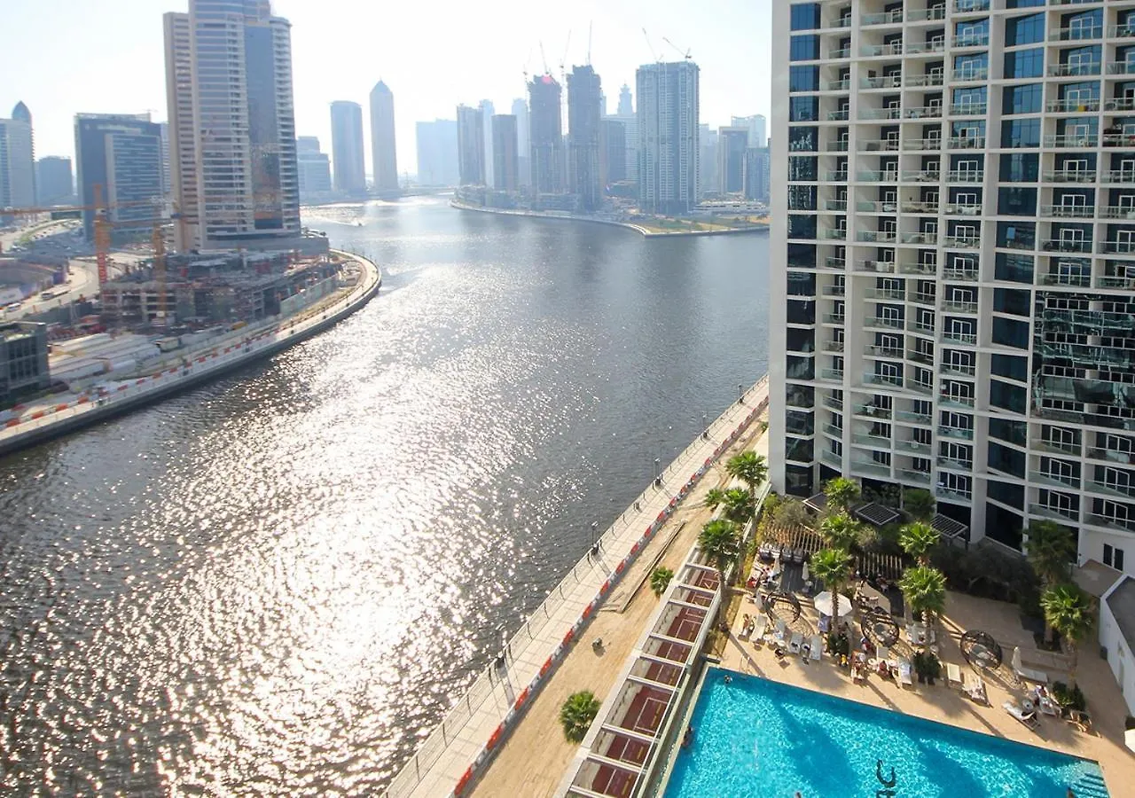 Elegant Studio With Canal Views Damac Prive Dubai Apartment