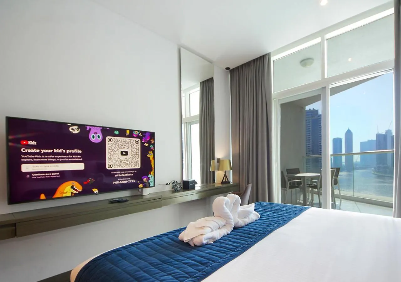 Apartamento Elegant Studio With Canal Views Damac Prive Dubai Emirados Árabes Unidos